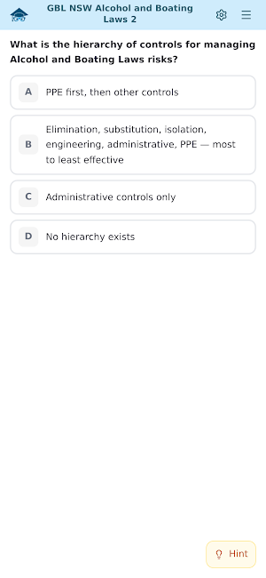 Boat Licence Practice Test Screenshot 0
