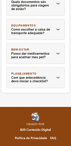 Checklist de Viagem do Pet Screenshot 3