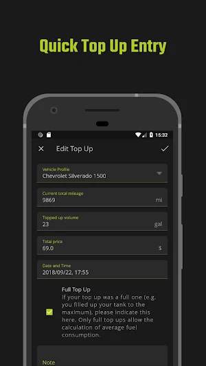 Fuel Usage Tracker Screenshot 1