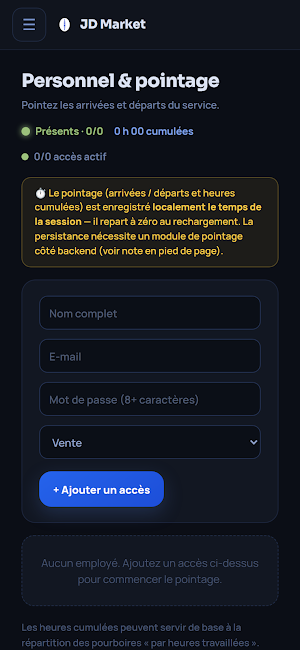 JD Market — Commerçant Screenshot 2