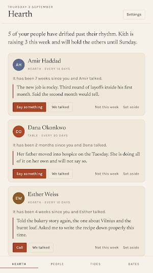 Kith: Private Friendship CRM Screenshot 1