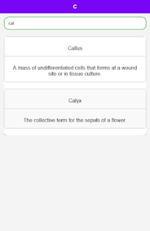 Botany Dictionary App Screenshot 3