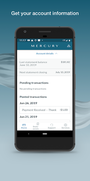 Mercury Mastercard Screenshot 1
