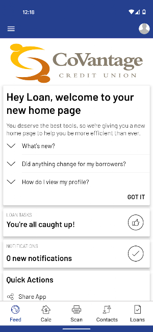 MyCoVantage Mortgage Screenshot 0