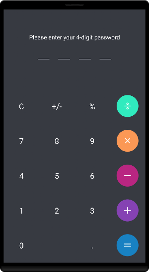 Calculatrice coffre-fort Screenshot 1