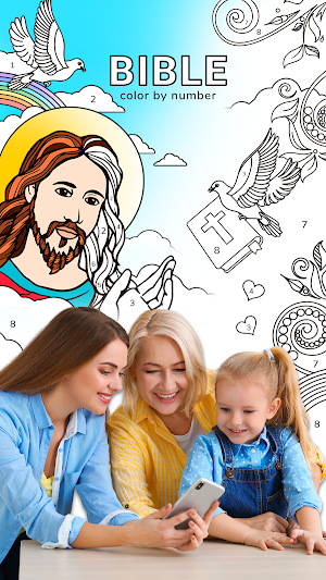 Bible Color by Number - Bible Coloring Book Screenshot 0
