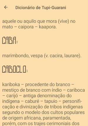 Dicionário de Tupi-Guarani Screenshot 3