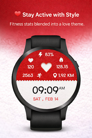 Love Heart Digital WearOSWatch Screenshot 2