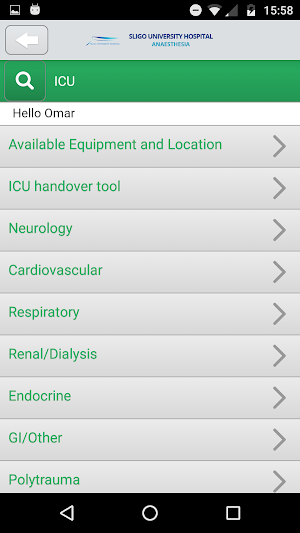 Sligo Anaesthesia Screenshot 2