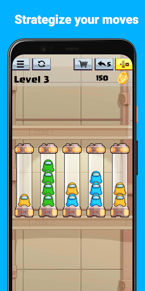 Impostor Crewmates Sort Puzzle Screenshot 2