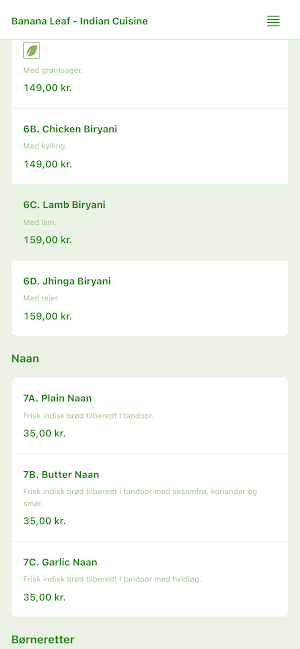 Banana Leaf - Indian Cuisine Screenshot 2
