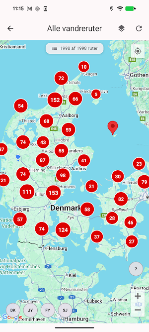 Vandreruter i Danmark Screenshot 1