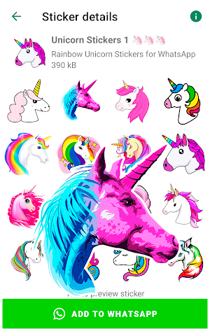 Unicorn Stickers for WhatsApp Screenshot 1