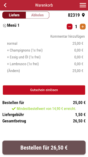 Pöckinger Pizza Service Screenshot 1