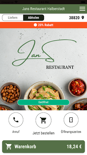 Jans Restaurant Halberstadt Screenshot 0