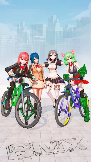 Tricky Fearless BMX Track Stunts Racing 3D Screenshot 1