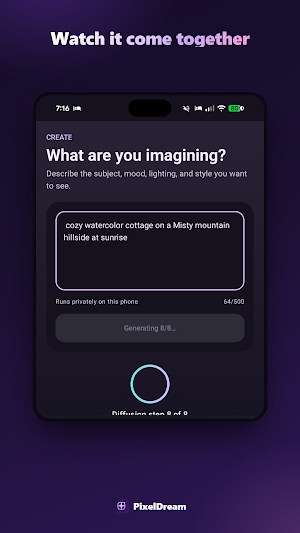 PixelDream: Offline AI Images Screenshot 1