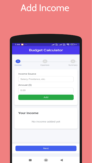 Budget Calculator Screenshot 1