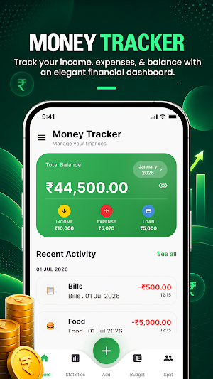 Money tracker & Split Expenses Screenshot 0
