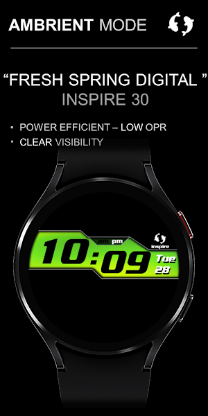 Spring Digital Watch Face IN30 Screenshot 3