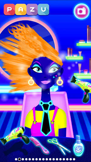 Girls Hair Salon Glow - Hairstyle games for kids Screenshot 0