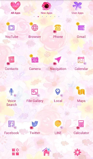 Heart in Flowers +HOME Theme Screenshot 2
