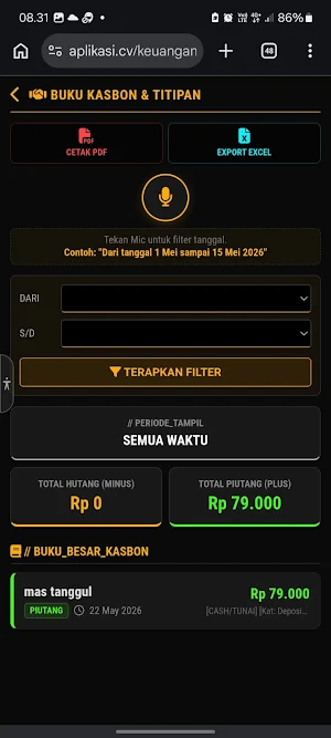 Admin Keuangan Screenshot 3