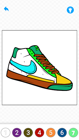 Sneakers Color By Number Book Screenshot 3
