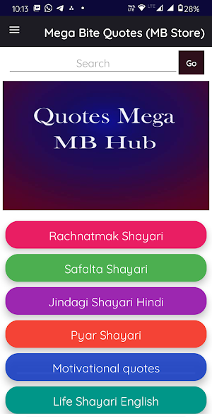 Quotes hub - Best Mb Quotes Screenshot 2