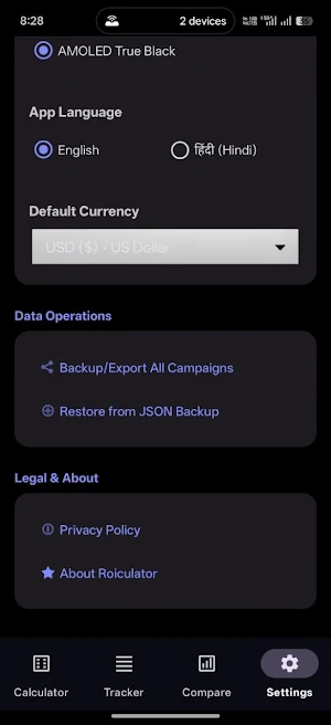 Roiculator Screenshot 1