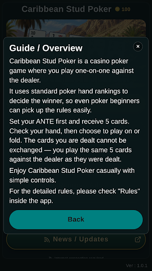 Caribbean Stud Poker Screenshot 1