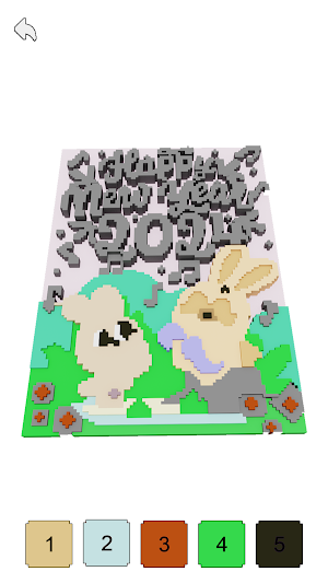 Happy New Year 2024 Voxel 3D Screenshot 1