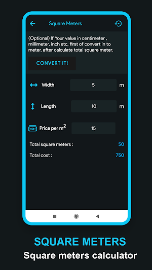 Square meters : sq.ft measure Screenshot 1