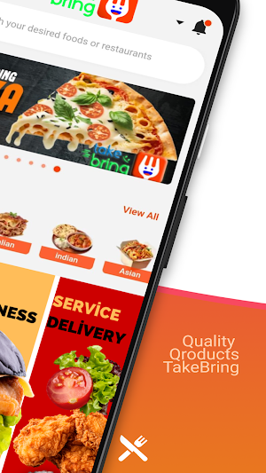 TakeBring, Food Delivery App Screenshot 1