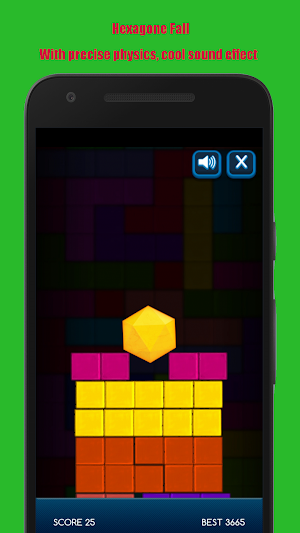 Hexagon Fall Physic Game Screenshot 2