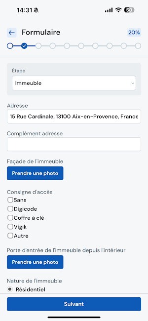 myArquos État des lieux Screenshot 2
