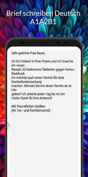 Brief schreiben Deutsch A1A2B1 Screenshot 3