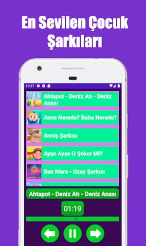 En Sevilen Çocuk Şarkıları İnternetsiz - MP3 Screenshot 1