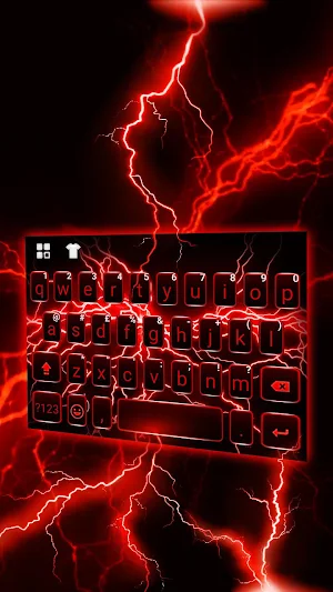 Red Lightning Keyboard Theme Screenshot 0