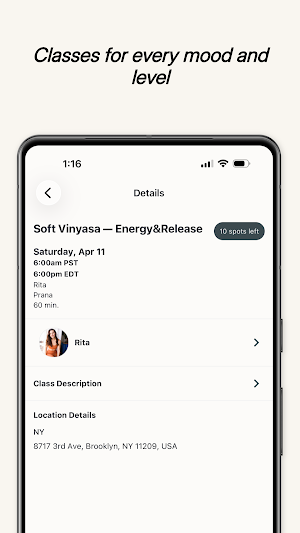 Prana Yoga Pilates Studio Screenshot 3
