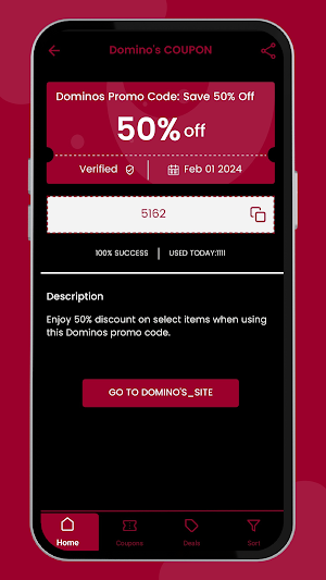 Dominos Coupons Screenshot 2