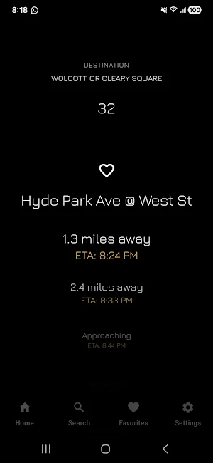 Boston Bus Time (MBTA) Screenshot 2