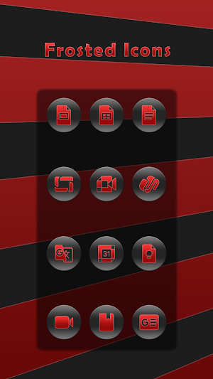 Frosted Red On Gray Icons Screenshot 1