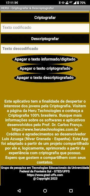 Heru criptografia Screenshot 1