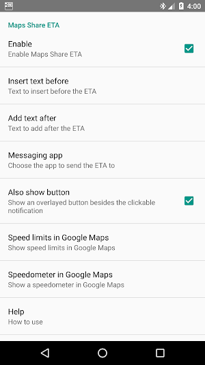 Maps Share ETA / Arrival time Screenshot 2