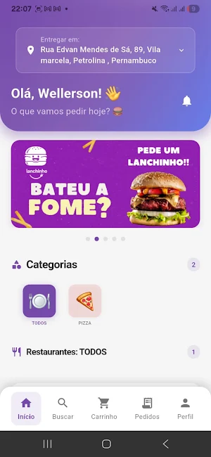 Lanchinho App Screenshot 0
