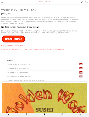 Golden Wok - Erie Screenshot 2