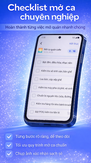 Quản lý ca quán cafe & shop Screenshot 3