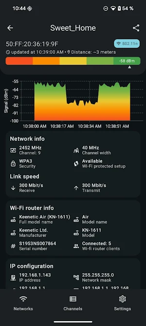 Wi-Fi scanner network analyzer Screenshot 0