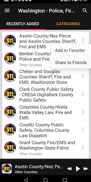 Police Scanner Radio - Washington, USA Screenshot 1